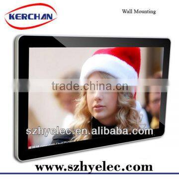 Wall mounting 65 inch lcd digital signage media players, Support 1080P video