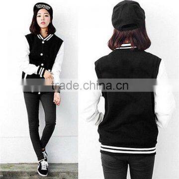 Hot girl and sale black/white varsity jackets