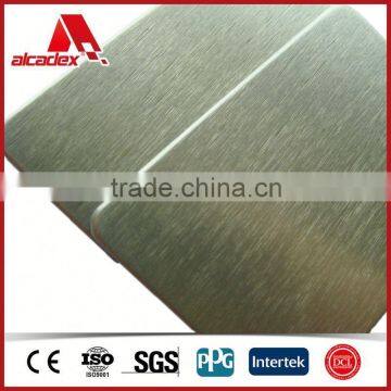 silver butter finish/brushed acp panels(aluminum composite panel)/hairline design