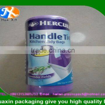 PE Plastic rubbish bag on roll use for houshold hospital