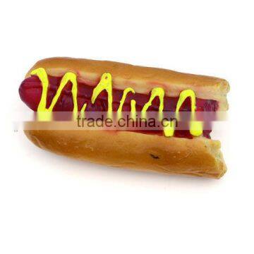 Lovely hot dog shape vinyl pet toy