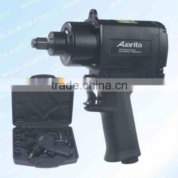 High Quality 1/2'' Plastic Box Air Impact Wrench Twin Hammer