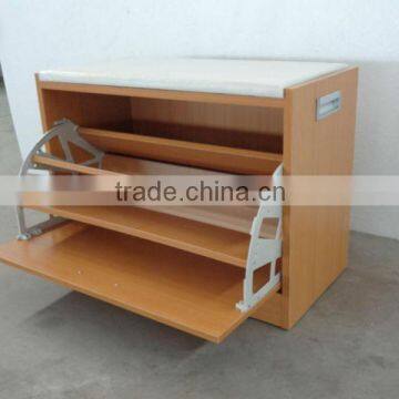 New style melamine shoes cabinet with a seat