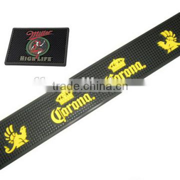 Custom eco-friendly rubber soft pvc bar mat with logos