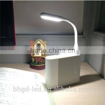 mobil led reading light usb rechargeable plastic&silicon lighting source lamp