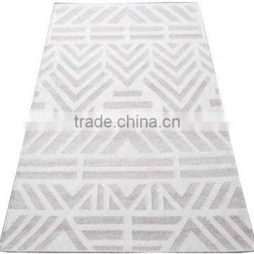 Geometrical design flat weave wool viscose rugs