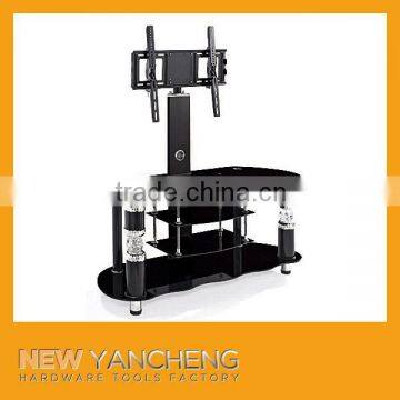 corner shelf glass tv stand