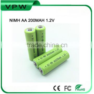 Rechargeable AA 200mah Nimh Battery Cell