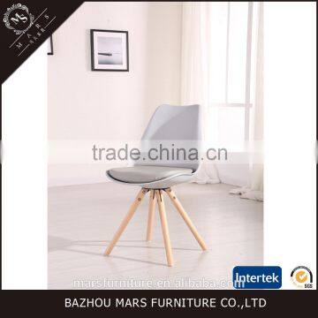 Cheap Plastic Furniture Design Wooden Leg Dinning Room Chair photo-6