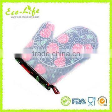 Hot Selling 100% Food Grade Silicone Mitts With Cotton Inside, Oven BBQ Mitts photo-3