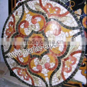 Marble stone mosaic pattern coffee table top