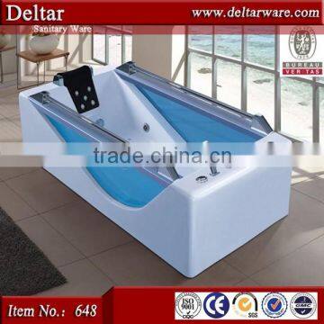 factory clear bathtub, mould cast iron engineering glass bathtub, new model corner tempered glass bathtub