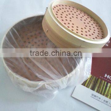 healthy and reusable Bamboo Steamer With China bottom in 28cm size