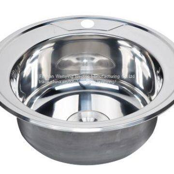 Hot sale single round bowl stainless steel sink WY-490