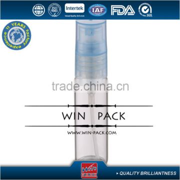 15ml 25ml clear perfume vial with blue plastic sprayer and blue plastic cap