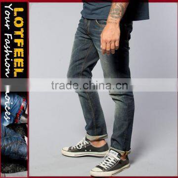 washed skinny denim man jeans pent style (LOTN091)