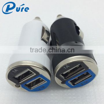 low price car charger mini dual port car usb charger mobile phone charger for Apple and Samsung