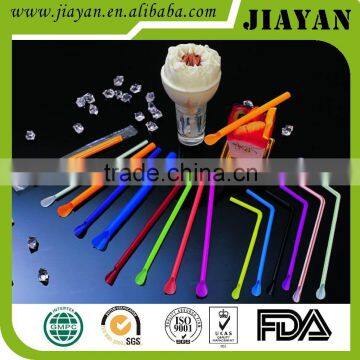 competitive price plastic drinking straw with spoon