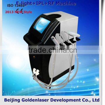 Vascular Lesions Removal 2013 New Style E-light+IPL+RF Vertical Machine Www.golden-laser.org/ Vr Three Handles Ipl Equipment