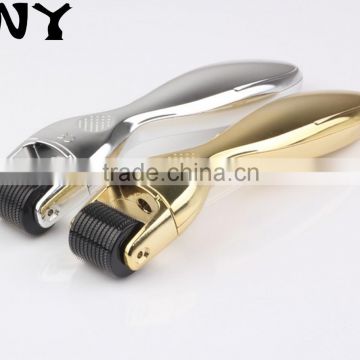 Golden Handle 600 Titanium Micro Needling Derma Roller Skin Rejuvenation