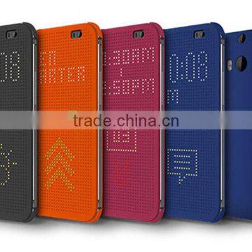 QUALITY DOTVIEW CASE Time Weather Call Display Smart Dot View Case For HTC one A9 Dot View FOR HTC A9 SMART FILP CASE AUTO SLEEP