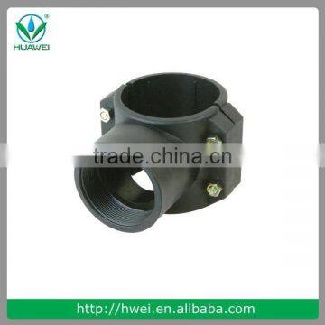 Saddle clamp compression fittings for PE pipe