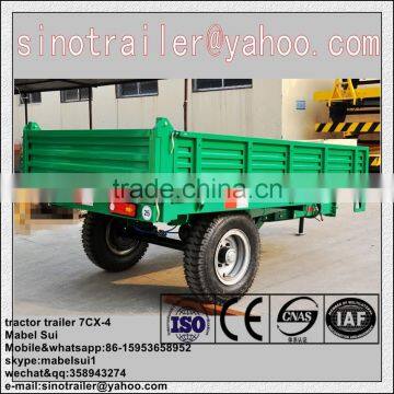 steel material agricultural tractor hydraulic tipping trailer