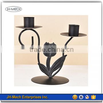 Concise art decorative iron candle holder