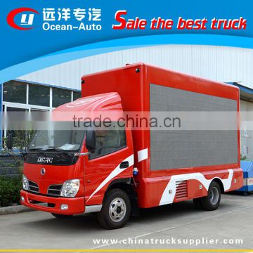 new design chinese famous brand dongfeng mobile led advertising truck