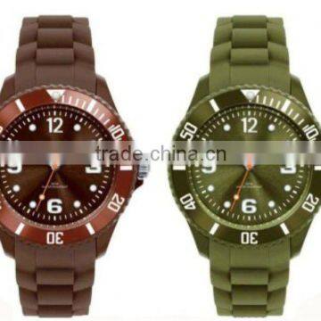 unisex silicone sports watch with Japan movement