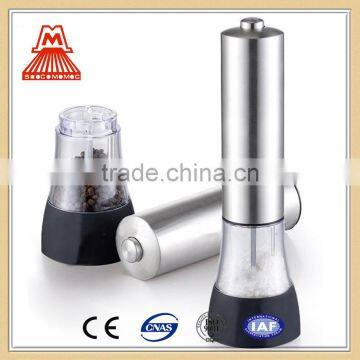 Wholesale newest cheap Acrylic 70x 245mm Electric Stainless Steel Pepper Mill