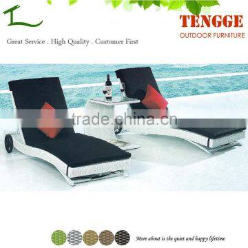 Garden Sun Loungers Outdoor Rattan Lounge Bed