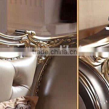 European Style Wood Carved Bed, Elegant and Royal King Size Bed, Luxury Bedroom Furniture Set (BF01-ML012) photo-5