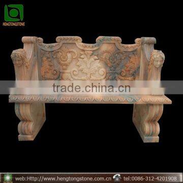 Garden Red Marble Chair Bench