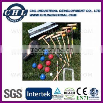 Wooden 6 player hot sale croquet games