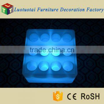 Factory Supply Plastic Luminous Square LED Wine Tray Glowing Ice Bucket photo-3