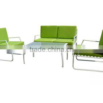 Outdoor White Aluminium Furniture Coffee Set with cushion ST-(270-2)