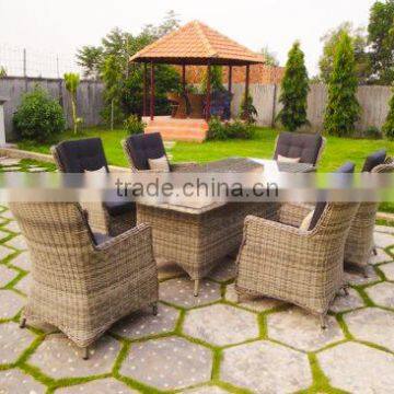 Rattan Adjustable Dining Set