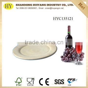 LFGB custom disposable wood food plate