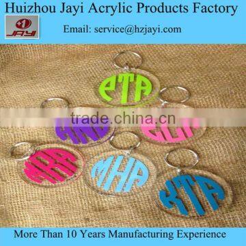 china manufacturer DIY design acrylic custom keychain with logo