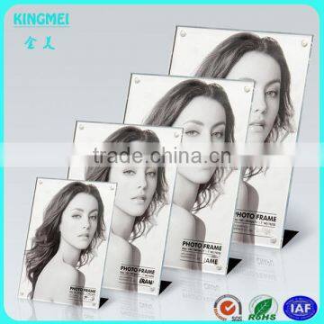 KM-VP50 Factory Custom Absolutely Clear Acrylic Beauty Girl L-shaped Photo Frame & Picture Frame photo-6