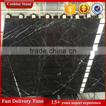 Polished Black Marble With White Grain, China Saint Laurent Marble photo-3