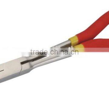 American type double color PVC dipped handle 45 degree bent nose long reach pliers