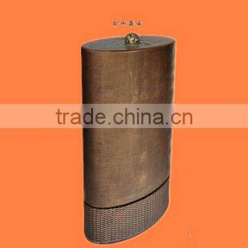 Small Ball Shape Fiber Glass Water Fountain With Rattan Base photo-5