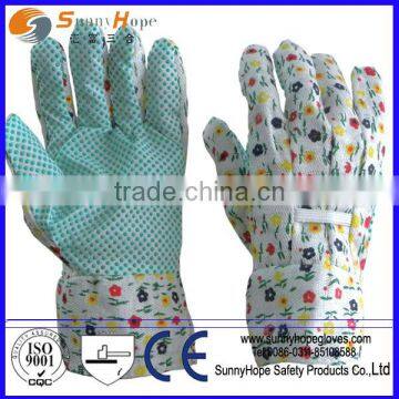 PVC dotted on palm gardening gloves