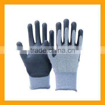 EN388 4131 Carbon ESD PU Gloves Palm Coated Black PU Safety Gloves