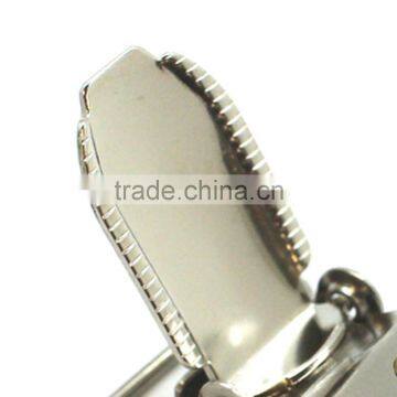 Nickel Plate High Quality Stamping Steel Metal Suspender Clip With Plastic Teeth Inside for Garment, Cloth Clip photo-3