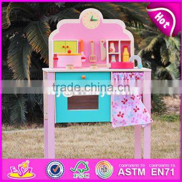 2017 New Design Pretend Play Girls Wooden Kitchen Toys W10C150-S photo-2