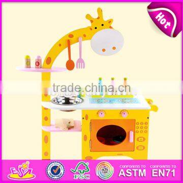 2017 New Design Giraffe Preschool Toy Wooden Children Play Kitchen W10C234 photo-5