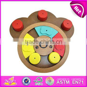 Wholesale Creative Paw Shape Wooden Interactive Dog Toys Best Design Pet IQ Training Wooden Interactive Dog Toys W06F035 photo-4